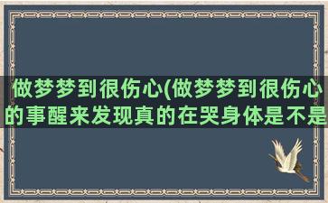 做梦梦到很伤心(做梦梦到很伤心的事醒来发现真的在哭身体是不是有问题)