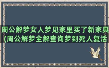 周公解梦女人梦见家里买了新家具(周公解梦全解查询梦到死人复活)