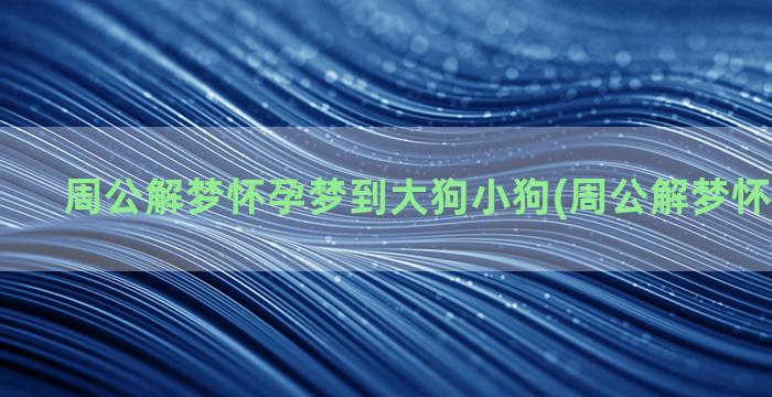 周公解梦怀孕梦到大狗小狗(周公解梦怀孕梦到蛇)