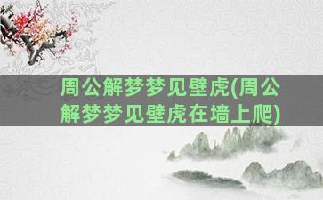 周公解梦梦见壁虎(周公解梦梦见壁虎在墙上爬)