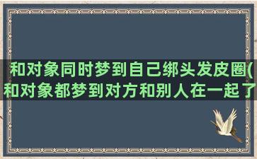 和对象同时梦到自己绑头发皮圈(和对象都梦到对方和别人在一起了)