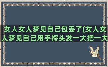 女人女人梦见自己包丢了(女人女人梦见自己用手捋头发一大把一大把的掉什么意思)