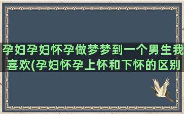 孕妇孕妇怀孕做梦梦到一个男生我喜欢(孕妇怀孕上怀和下怀的区别)