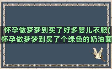 怀孕做梦梦到买了好多婴儿衣服(怀孕做梦梦到买了个绿色的奶油面包)