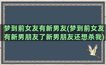 梦到前女友有新男友(梦到前女友有新男朋友了新男朋友还想杀我)