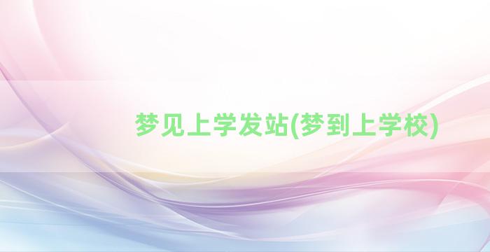 梦见上学发站(梦到上学校)