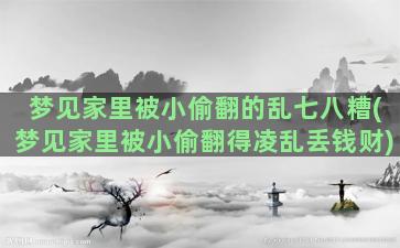 梦见家里被小偷翻的乱七八糟(梦见家里被小偷翻得凌乱丢钱财)