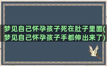 梦见自己怀孕孩子死在肚子里面(梦见自己怀孕孩子手都伸出来了)