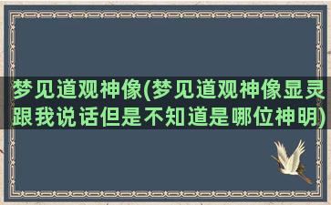 梦见道观神像(梦见道观神像显灵跟我说话但是不知道是哪位神明)